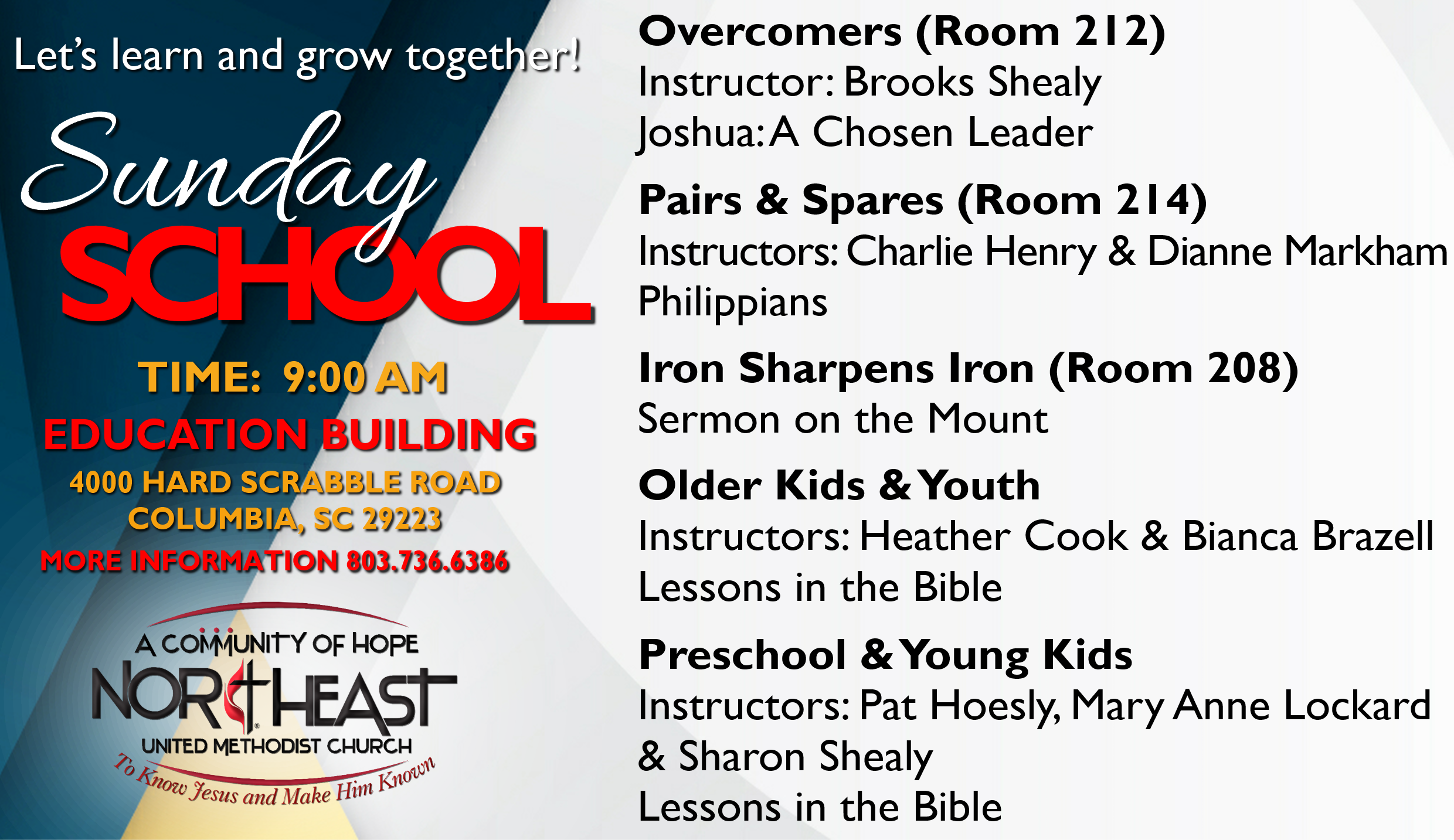 Sunday School Classes